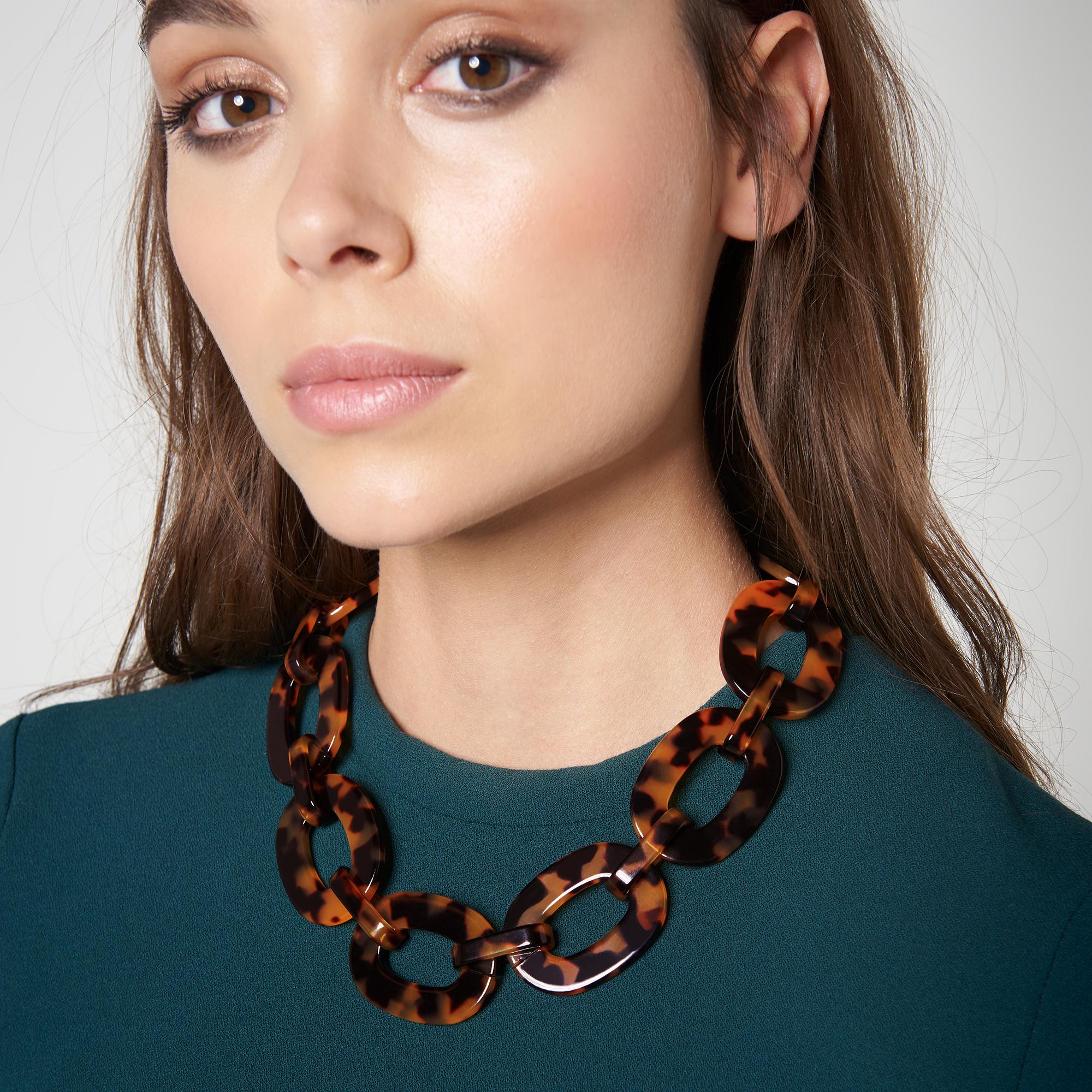 Chunky tortoise shell on sale necklace